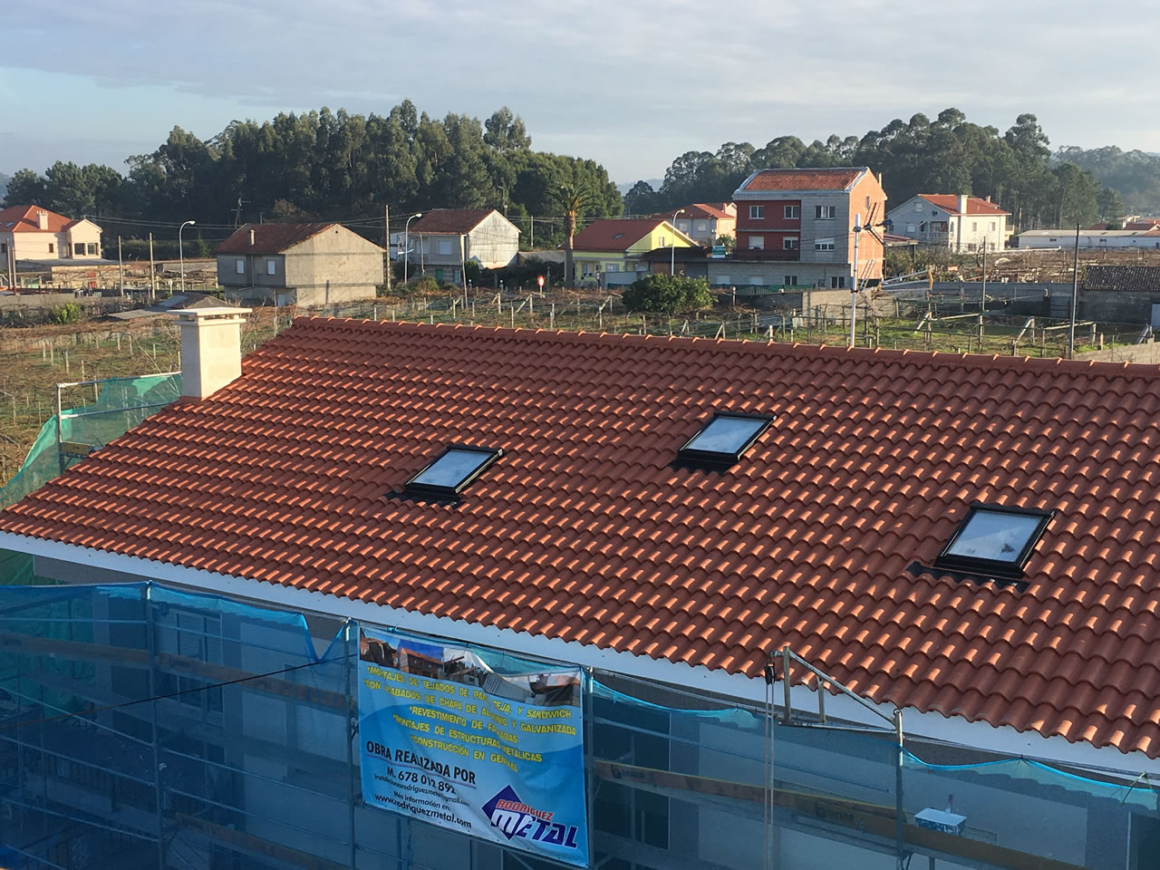 Construcción de tejado en Cambados